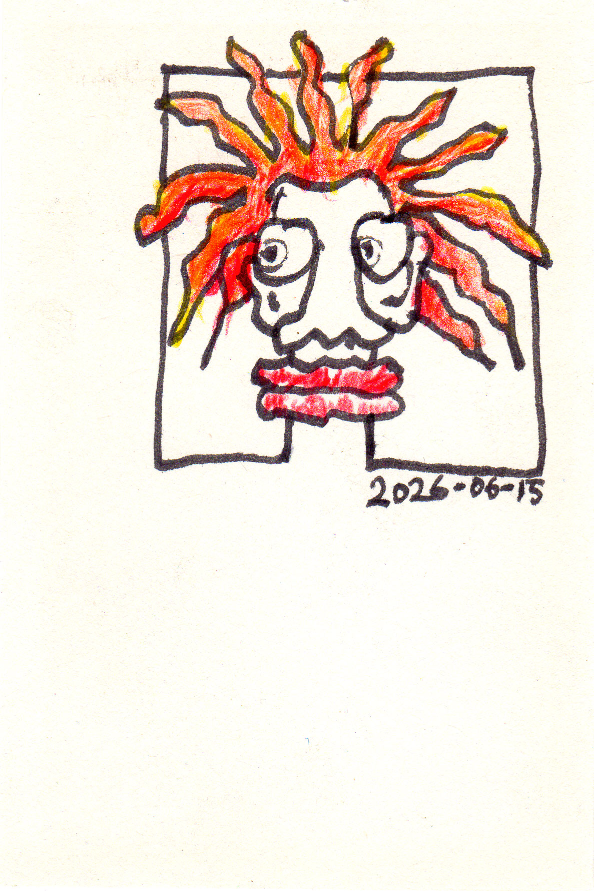 l&rsquo;homme aux cheveux orange
